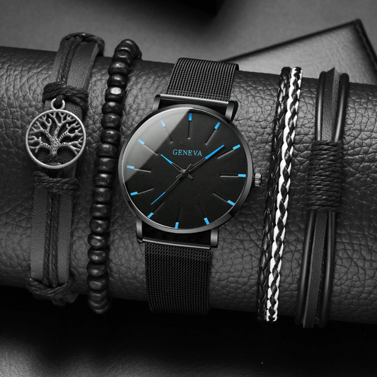 Geneva - Montre et bracelet pour homme