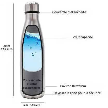 Bouteille thermos inox avec espace Secret